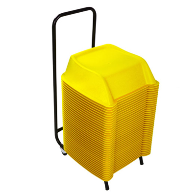 Yellow cinema and theater booster seats